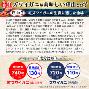 富山湾の紅ズワイガニ昆布締め｜高志の紅ガニ昆布締め〖冷蔵品〗【配送3エリア・会員限定：関東・関西・中部地方】