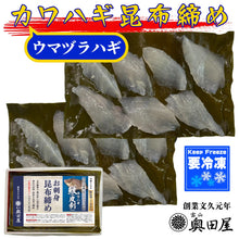 画像をギャラリービューアに読み込む, カワハギ昆布締め［ウマヅラハギ（馬面剥）］〖冷凍品〗≪包装熨斗対応可≫